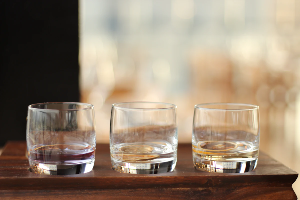 Gläser für ein Gin-Tasting